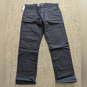 Calvin Klein Jeans Men's Black Straight Leg Twill Pants 38X30 New